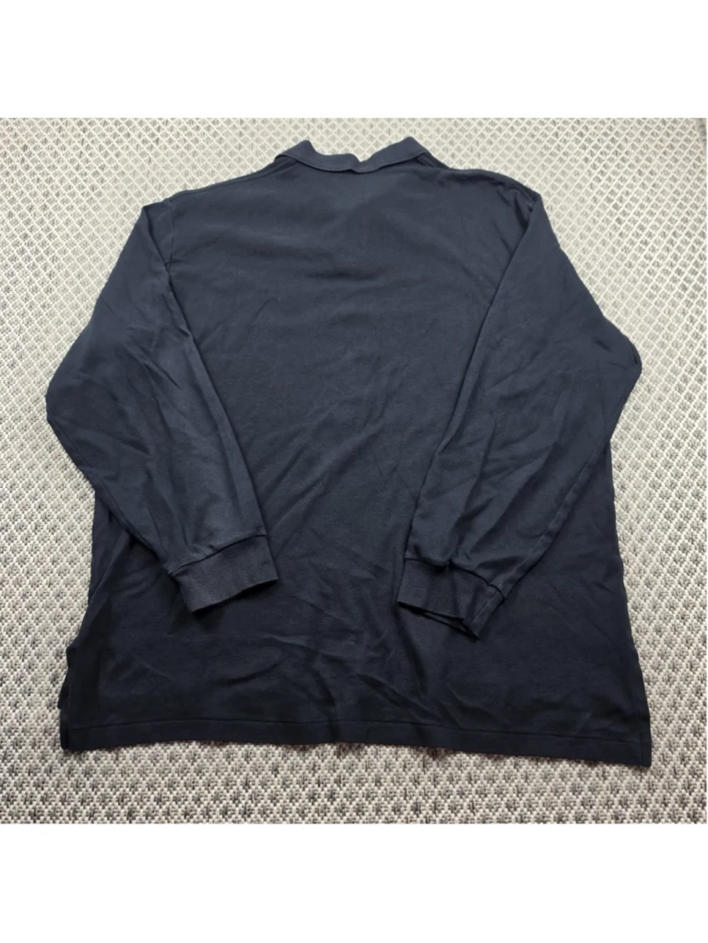 Polo Ralph Lauren Mens XXL Black Long Sleeve Polo Shirt Red Pony Cotton
